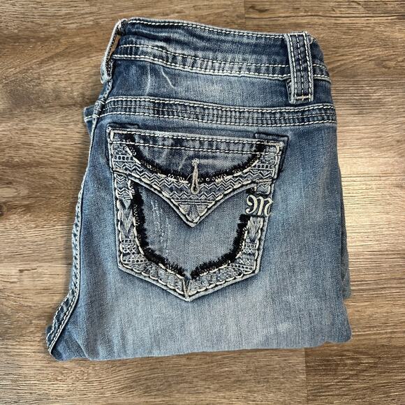 Miss Me Denim - Miss Me Boot Cut Jeans Womens Size 30 Embellished Mid Rise Bootcut